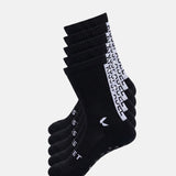KISSPADEL GRIP SOCKS - BLACK (5 PACK)